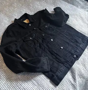 블랙 데님 자켓