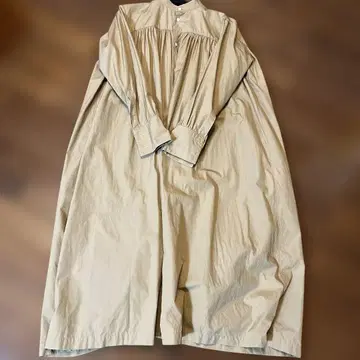 Bshop haversack 개더 셔츠 원피스 베이지