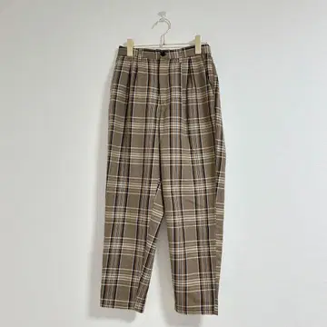 [ WEGO ] 체크 무늬 캐주얼 와이드 이지 팬츠 S