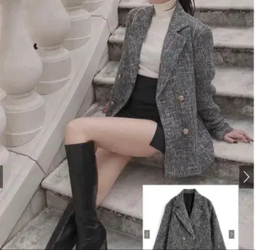 GRL 트위드 테일러드 더블 자켓[tu1795]