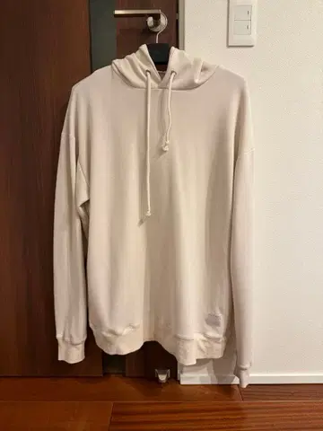 my day 후드 부착 후드티 크림색