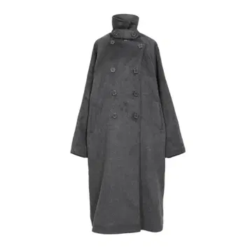 punyus 오버 더블 롱 코트 그레이