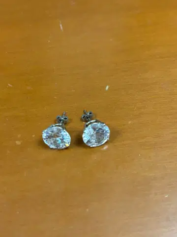 아발란체 화이트 골드 귀걸이 2개 세트