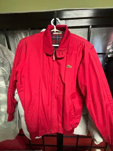 Lacoste 레드 나일론 자켓