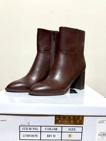 새상품 LOWRYS FARM 미들 부츠 부츠 브라운