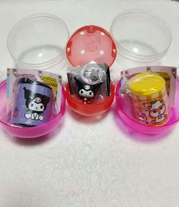 산리오 코인 실린더 딸기 메지루시 액세서리 3종 세트