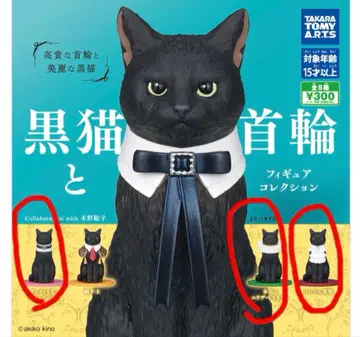 검은 고양이와 목걸이 가챠 3세트