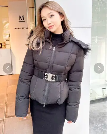 SymmetryGYDA 벨트 포함 숏 다운 코트