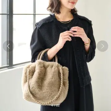 인조 모피 백 UNITED ARROWS green label 모카