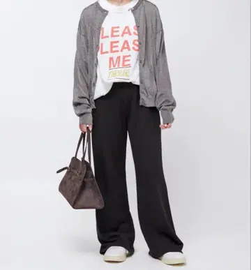 AP STUDIO 스트레이트 스웨트 팬츠 블랙 38