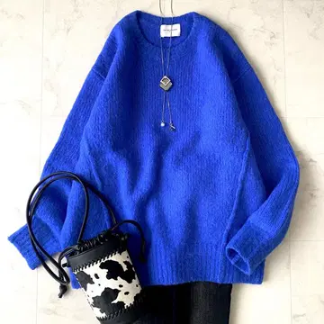 새상품급 유나이티드 애로우즈 알파카 플러피 크루넥 니트