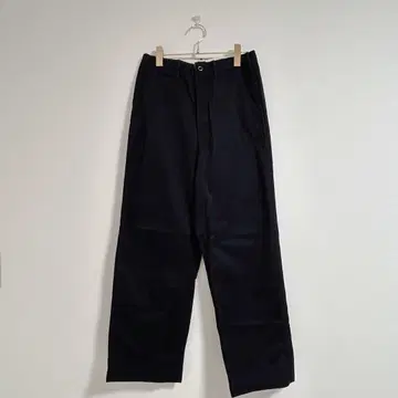 [BACK NUMBER] 블랙 와이드 이지 팬츠 프론트 포켓 부착