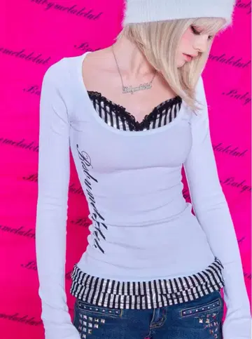 babymetalclub 긴팔 T셔츠 화이트