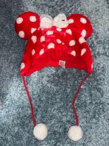 새상품급 디즈니랜드 미니 머리띠 팬캡 폼폼 도트