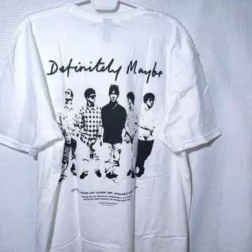 새상품 T셔츠 XL 디피니틀리 오아시스 락 밴드 길단 반팔