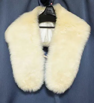 후리소데에! 고급 새상품급 고져스! 아이보리 퍼 숄 약 80cm