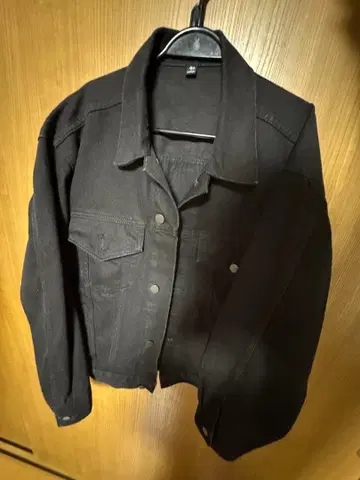 블랙 데님 자켓