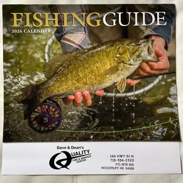 2026 FISHING GUIDE CALENDAR D