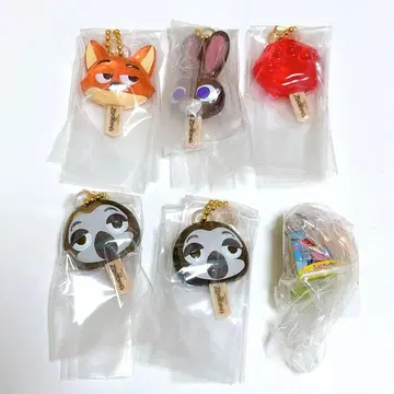 주토피아 아이스캔디 참 팩앤초 미니어처 참 세트