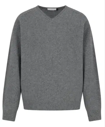 AMOMENTO 그레이 V넥 니트 스웨터