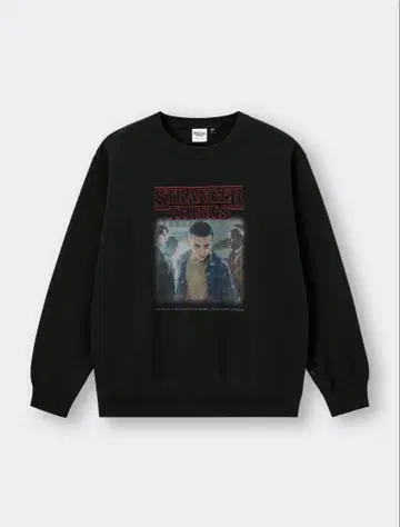 헤비웨이트 맨투맨 풀오버 기묘한 이야기 GU 콜라보 S 사이즈