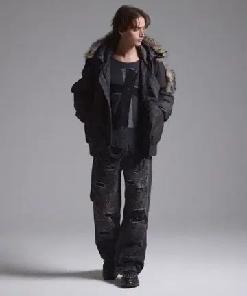 GRANCY N2B 블랙 M 새상품 택 포함 플라이트 자켓 블루종