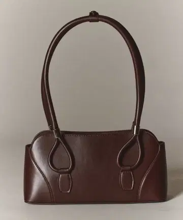 PUBLIC TOKYO 와인 다크 브라운 내로우 핸들 와이드 백