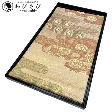 후쿠로 오비 여운 무늬 꽃토끼 꽃무늬 금실 골드 컬러 포멀 O-4788