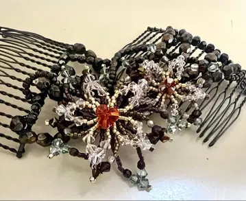 꽃 모티브 빗 헤어 액세서리