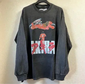 AKIRA 아키라 긴팔 T셔츠 롱티 빈티지 가공