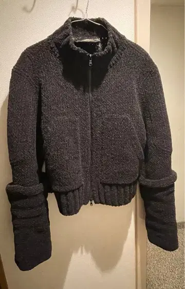 포토카피 블루종 니트 자켓