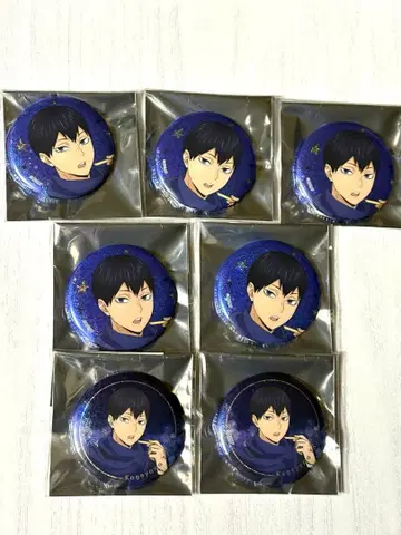 하이큐!! 요코하마 코스모 월드 카게야마 토비오 홀로그램 캔뱃지 7개
