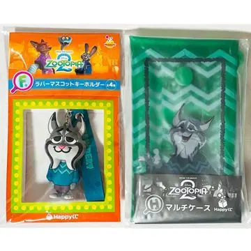 새상품 영화 주토피아2 파우버트 러버 마스코트 키링 & 멀티 케이스