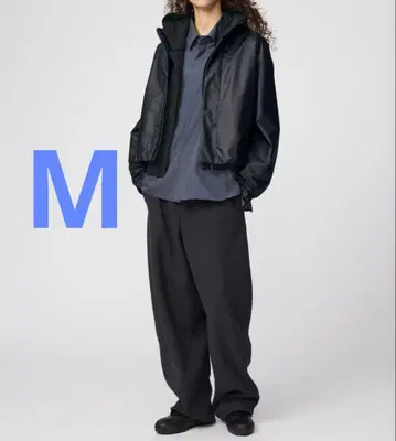 UNIQLOU 브러쉬드 맨투맨 와이드 팬츠 M 다크 그레이