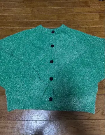 BARNYARDSTORM 그린 라메 가디건