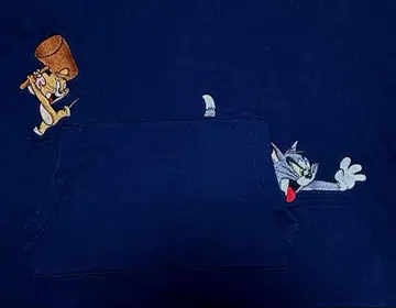 새상품급 그라니프 x 톰&제리 풀오버 후드티 네이비