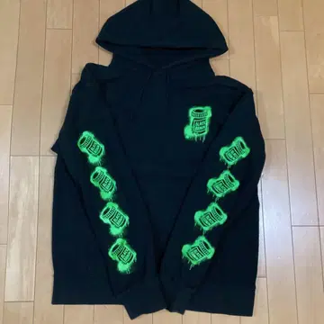 블랙브레인 BLACKBRAIN 후드티 후디 로고 그린 L