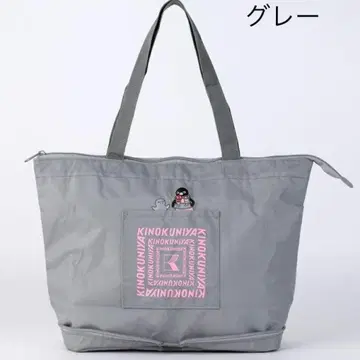 [새상품] 기노쿠니야 Suica 펭귄 접이식 보냉 토트백 그레이
