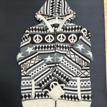 afb 지퍼 니트 후드티