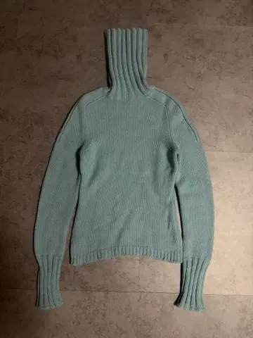 made in Italy 이탈리아제 리브 터틀넥 니트