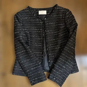 any sis 노카라 자켓 블랙/화이트 M