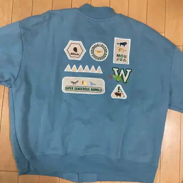 그라니프 MOUJU 맨투맨 가디건 와펜 자수 속기모 S