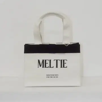 meltie ribbon canvas tote bag