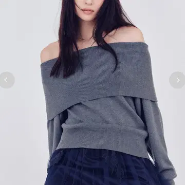 [ 새상품급/25AW ] FRAY I.D 와이드 칼라 오프숄더 풀오버