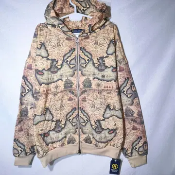 새상품 지퍼 후드티 L 프릭스스토어 노티카 해해도 올 패턴 자수 쭈리