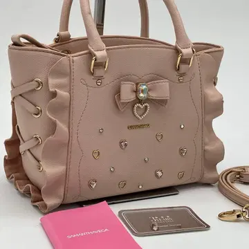 인기 만점 사만사베가 사이드 레이스업 리본 비쥬 미니 플러터