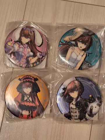 진심 복권 슈타인즈 게이트 E상 메탈 캔뱃지 4종 마키세 크리스