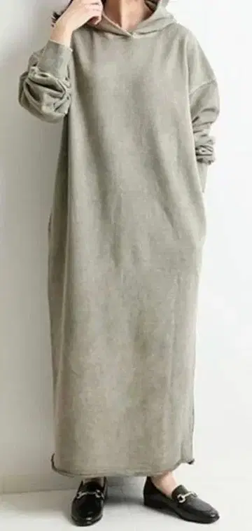 SLOBE IENA 피그먼트 염색 쭈리 원피스 후드 원피스