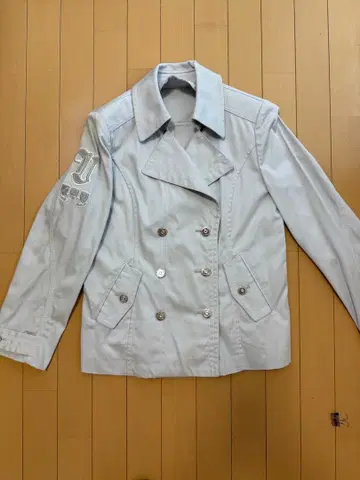 라이트 블루 더블 브레스트 자켓