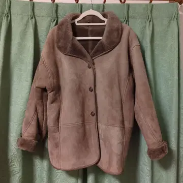 빈티지 DOWN UNDER 더블 페이스드 스웨이드 코트 브라운